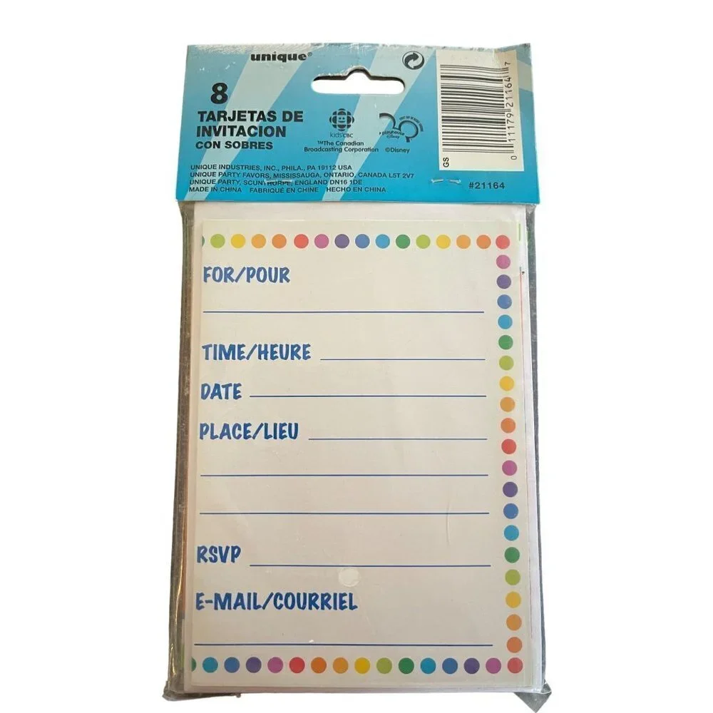 Unique 4 Packs Doodlebops Party Invitation Cards With Envelopes (32 Cards total)